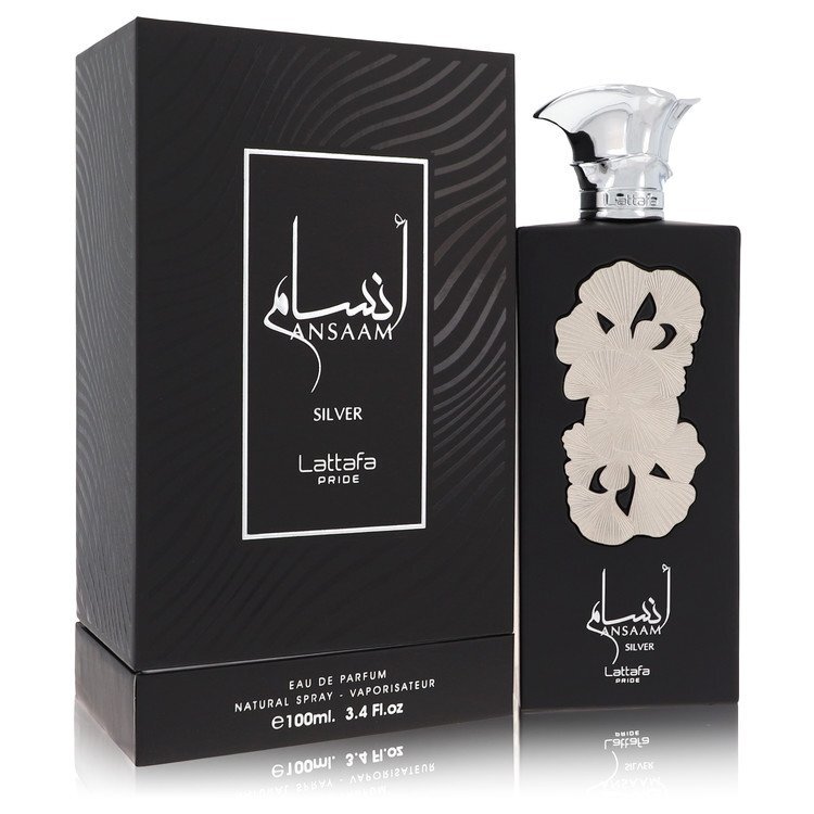 Lattafa Pride Ansaam Silver by Lattafa Eau De Parfum Spray (Unisex) 3.4 oz (Women)